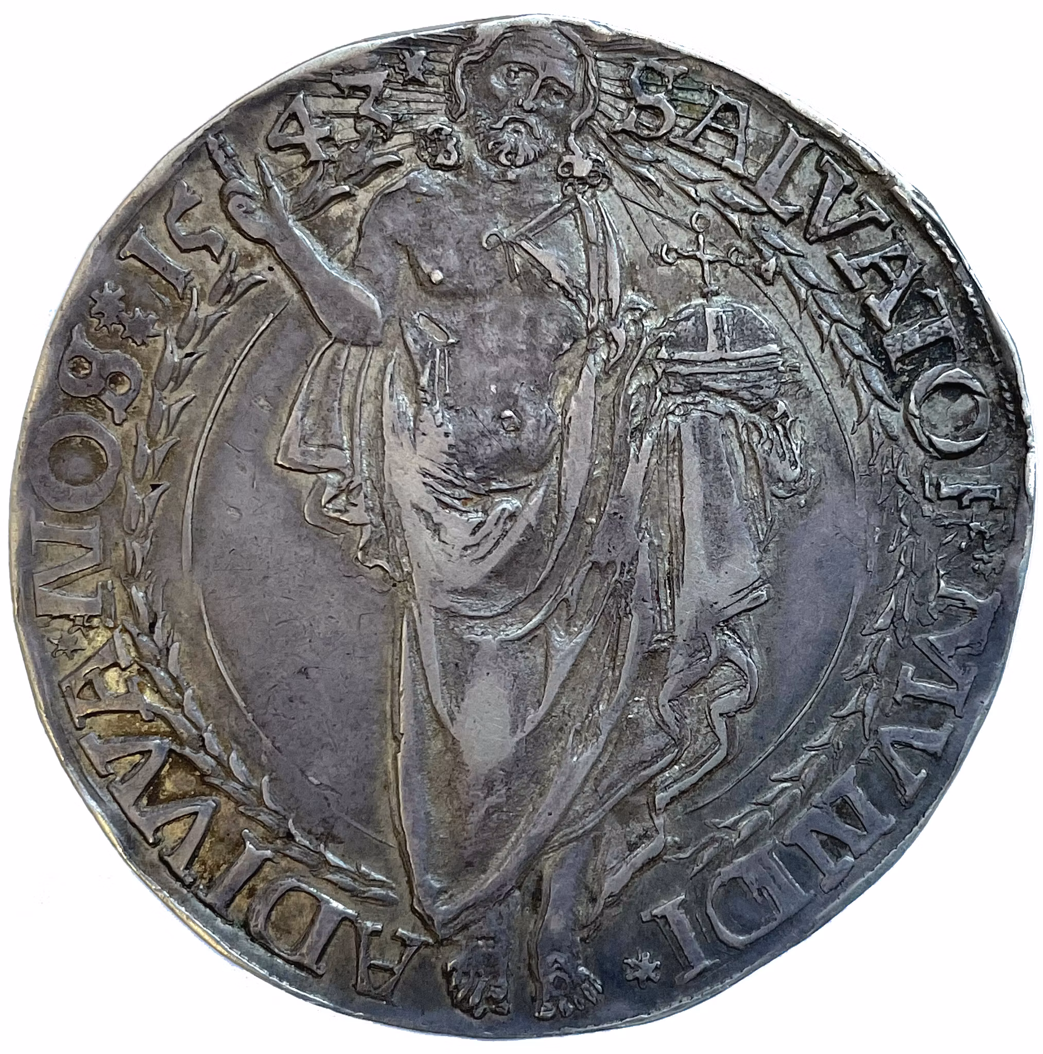 Gustav Vasa, Svartsjö Daler 1543 på 2 Ett osedvanligt vackert exemplar med präglingsglans. Sista årtalssiffran 3 ompunsad på 2