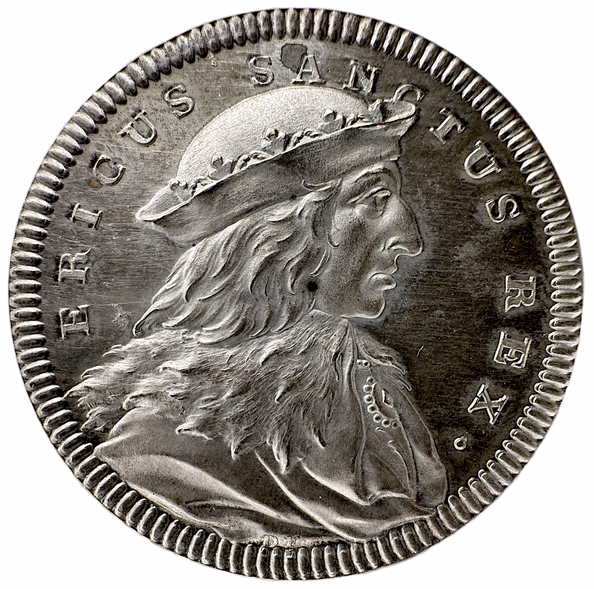 Erik den Helige (cirka 1156-1160) – Hedlingers regentlängd nr 18 av Daniel Fehrman - En sublim kvalitet ur Johann Carl Hedlingers berömda regentlängd (nr 18), präglad i enastående skick likt direkt ur stampen