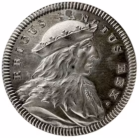 Erik den Helige (cirka 1156-1160) – Hedlingers regentlängd nr 18 av Daniel Fehrman - En sublim kvalitet ur Johann Carl Hedlingers berömda regentlängd (nr 18), präglad i enastående skick likt direkt ur stampen
