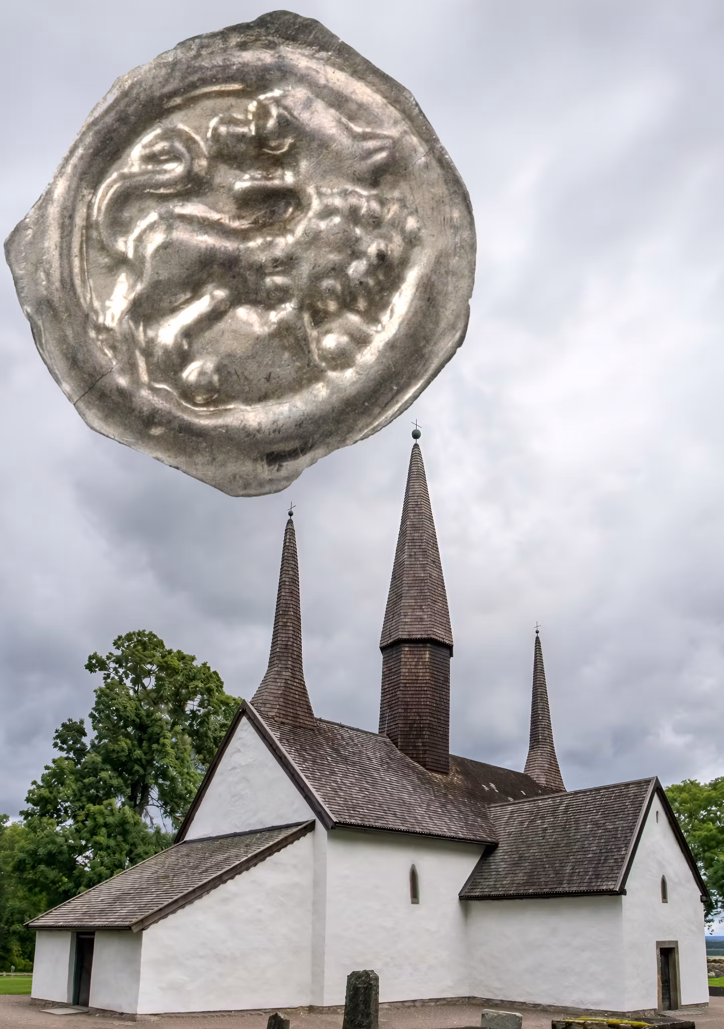 Sverker II Karlsson (1196–1208/1210) av Daniel Fehrman - Nr 22 ur Hedlingers regentlängt - Ett praktexemplar i silver