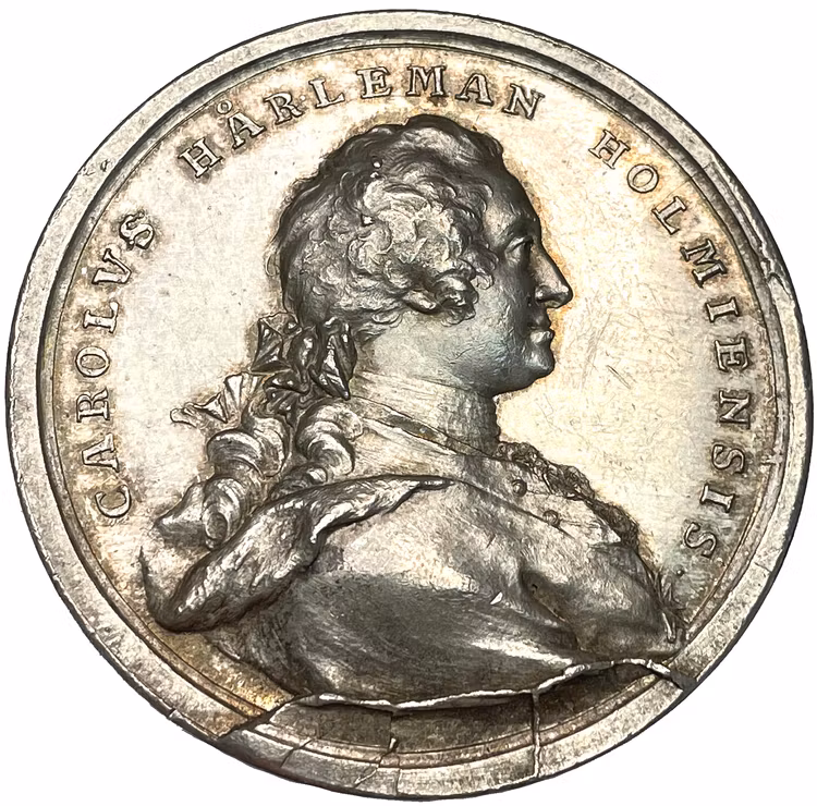 Carl Hårleman (1700–1753) – Arkitekten bakom Sveriges rokoko – Minnesmedalj vid hans död 1753 – RR