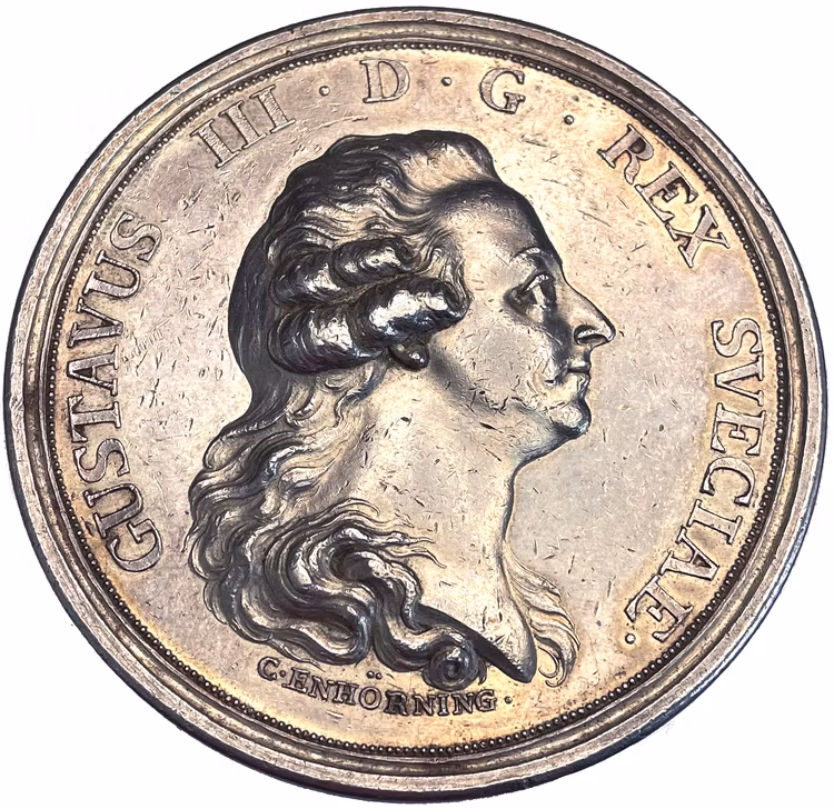 Gustav III – Borgerskapets privilegier stadfästs vid riksdagen 1789 – Sällsynt
