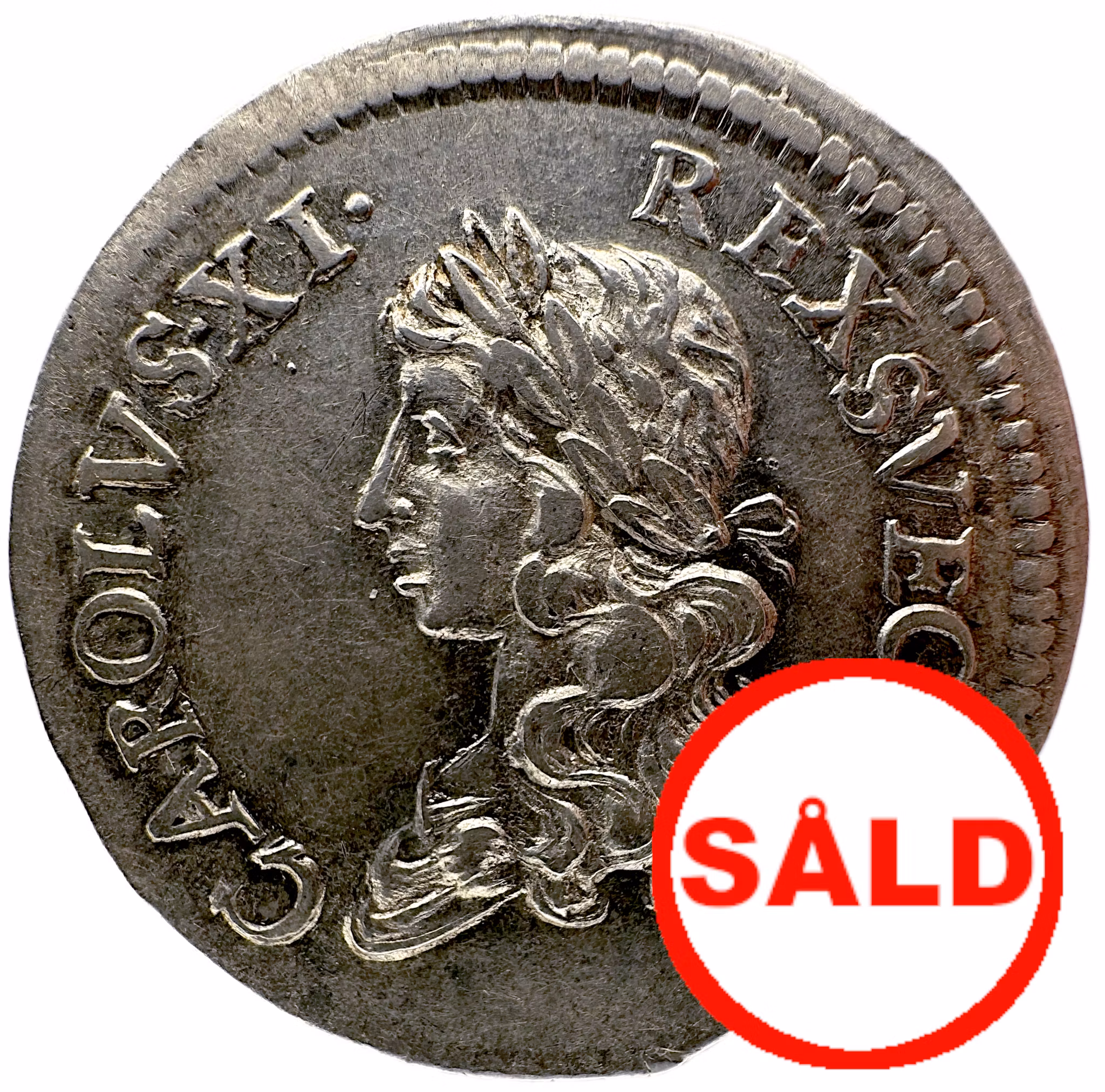 Karl XI, Stockholm, 2 Mark 1671 - Ett underbart exemplar med fantastisk utprägling och lyster - En tonårskung inför sitt öde