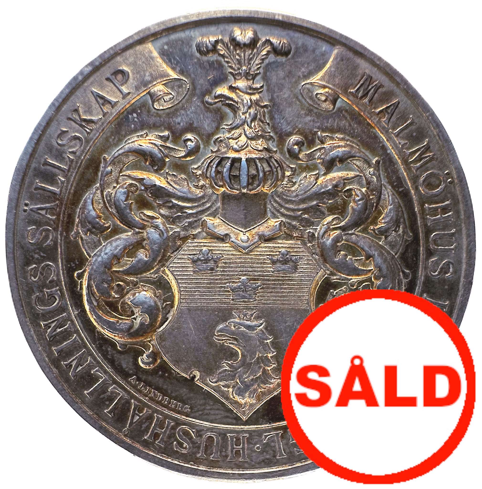 Oskar II - Malmöhus Kungliga Hushållningssällskap av Adolf Lindberg utdelad till Thor 1900
