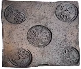 Karl XII  - Plåtmynt - 1/2 Daler SM 1710 - Härliga stämplar