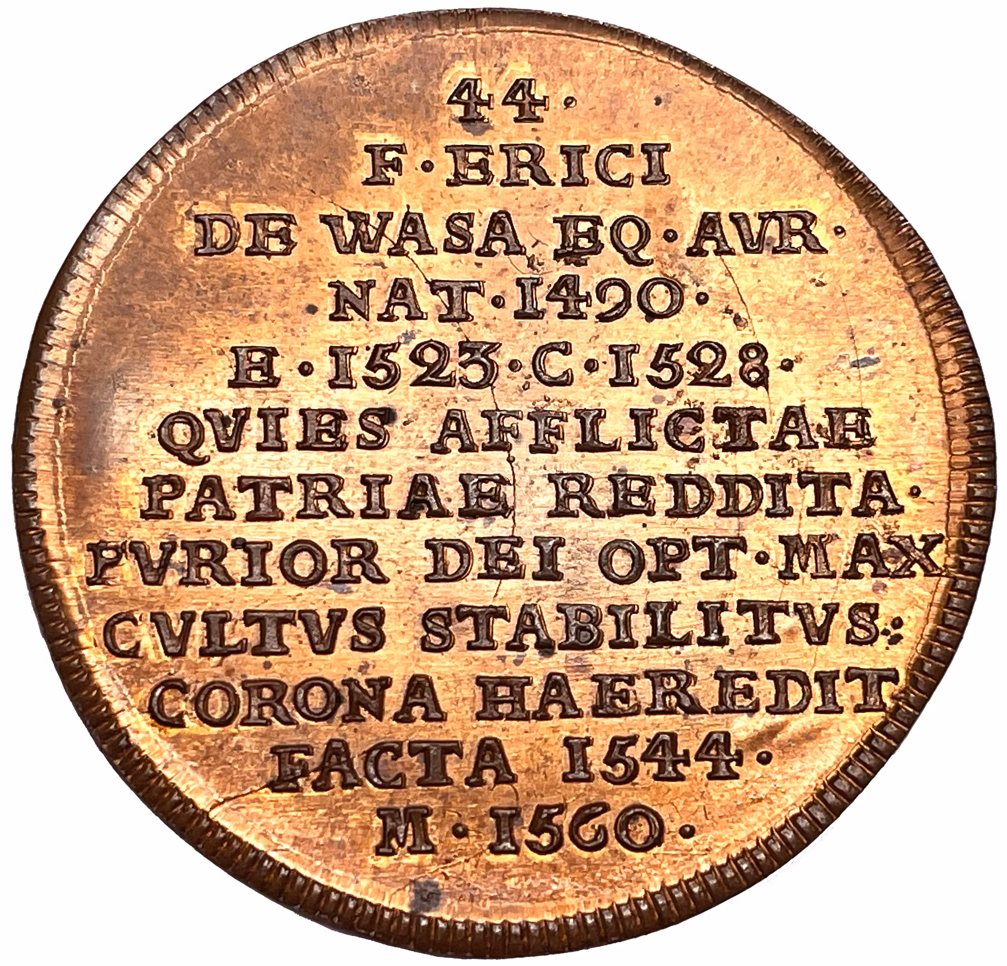 Gustav Vasa av Johann Carl Hedlinger - Hedlingers regentlängd nr 44