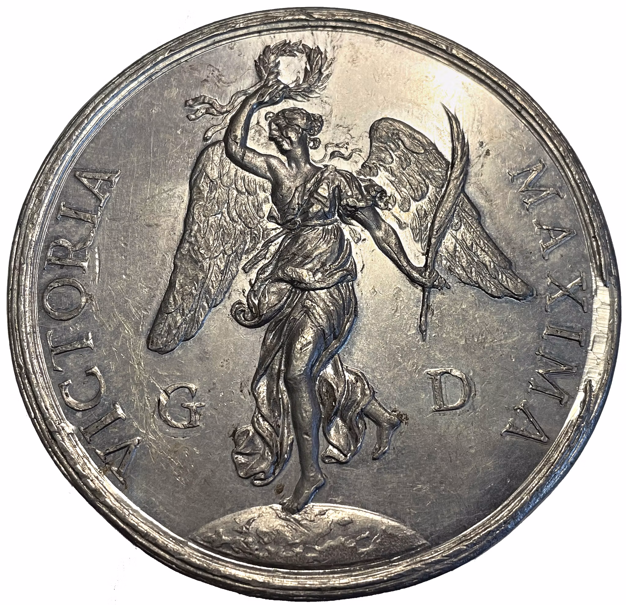 Kristina som Victoria Maxima ca 1685 - HYBRIDPRÄGLING - Ej beskriven i Hildebrand RRR