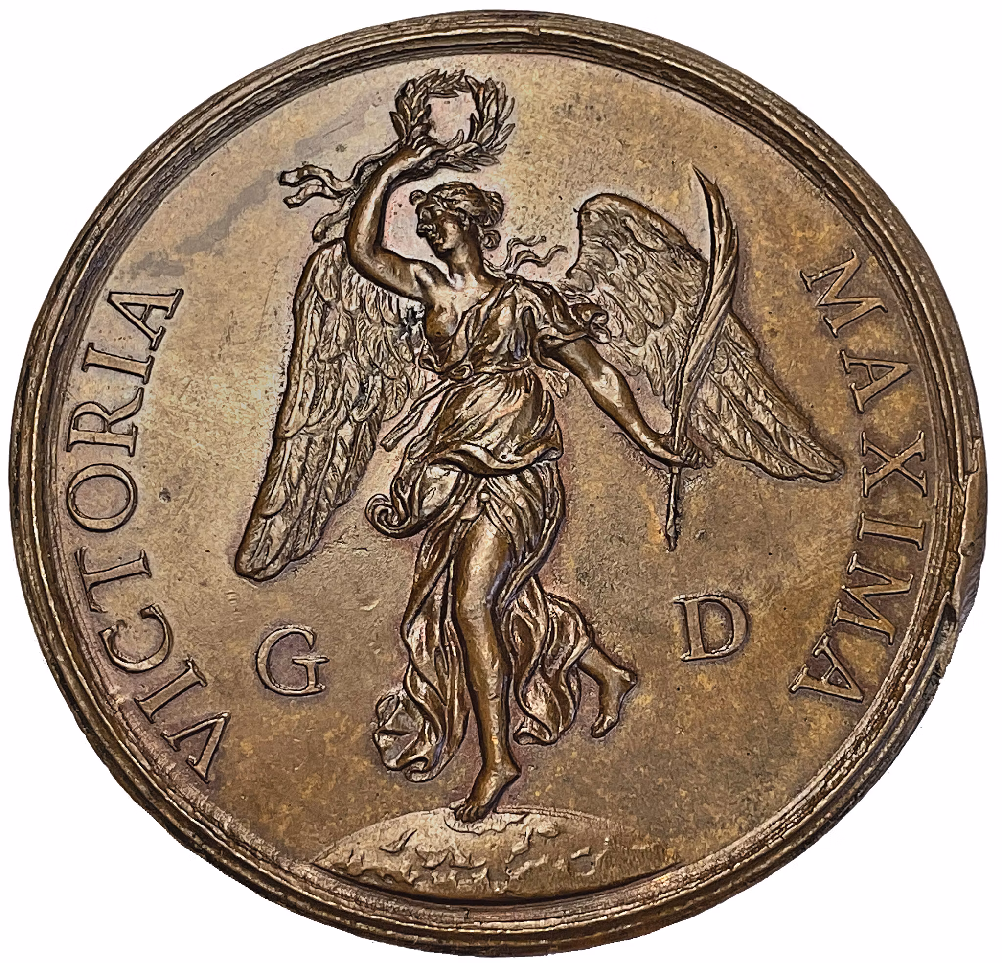 Kristina som Victoria Maxima ca 1685 - Ex Crona 1937 av Giovanni Battista Guglielmada -  Den upphöjda monarken och hennes största seger