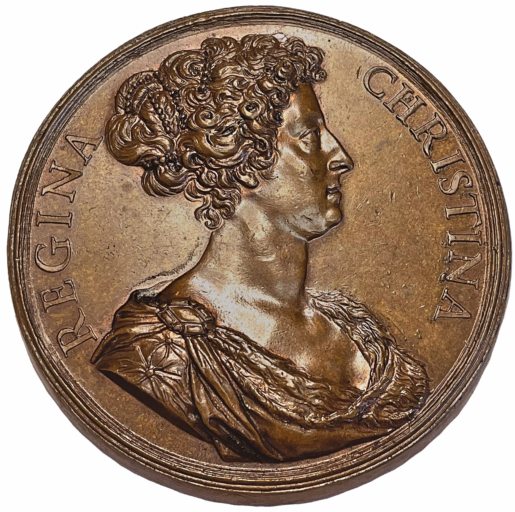Kristina som Victoria Maxima ca 1685 - Ex Crona 1937 av Giovanni Battista Guglielmada -  Den upphöjda monarken och hennes största seger