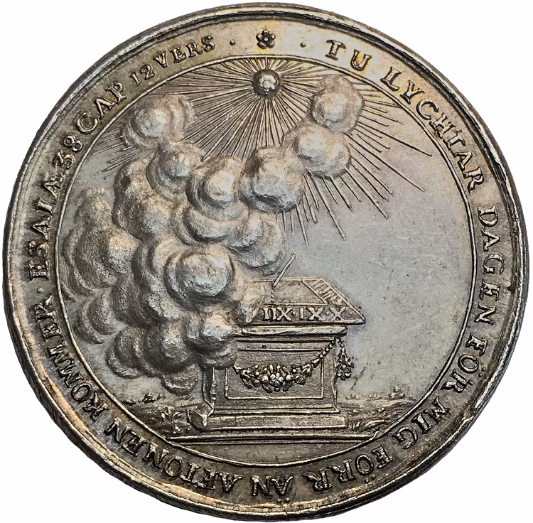 Christina Specht, Stockholm, Begravningsmedalj 1721 - Extremt sällsynt RRR - En bruten levnadsbana i silver