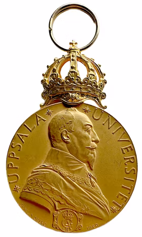 Gustav II Adolf - Uppsala universitet – Guldmedaljen ”För trohet och nit” till Gerda Thorsell 1951 graverad av Erik Lindberg