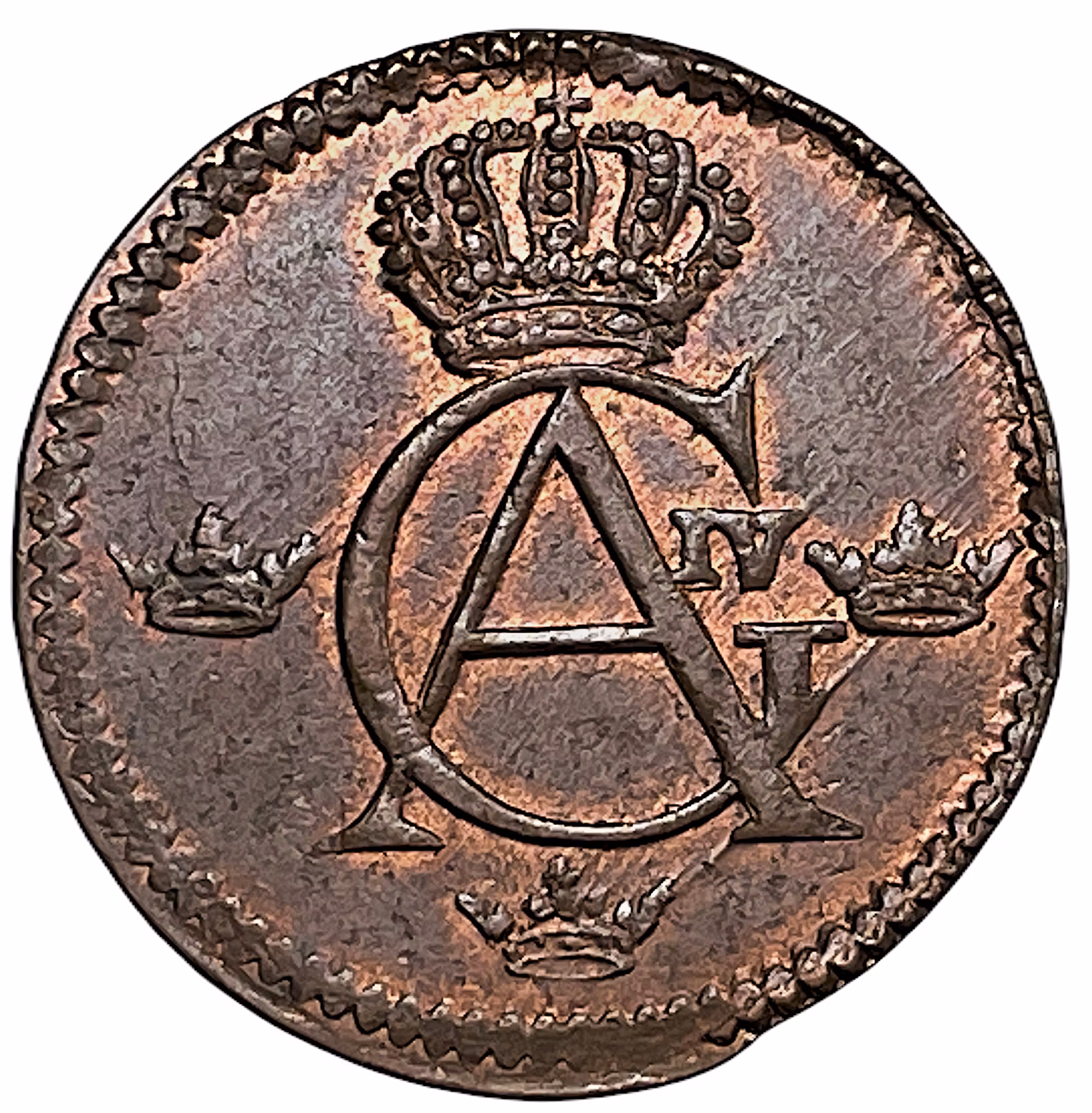 Gustav IV Adolf - 1/4 Skilling 1802 - Ett underbart och ovanligt välpräglat rött ocirkulerat exemplar