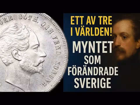 Oskar I - 4 Riksdaler riksmynt 1856 med 1855-års bild - sällsynt typmynt