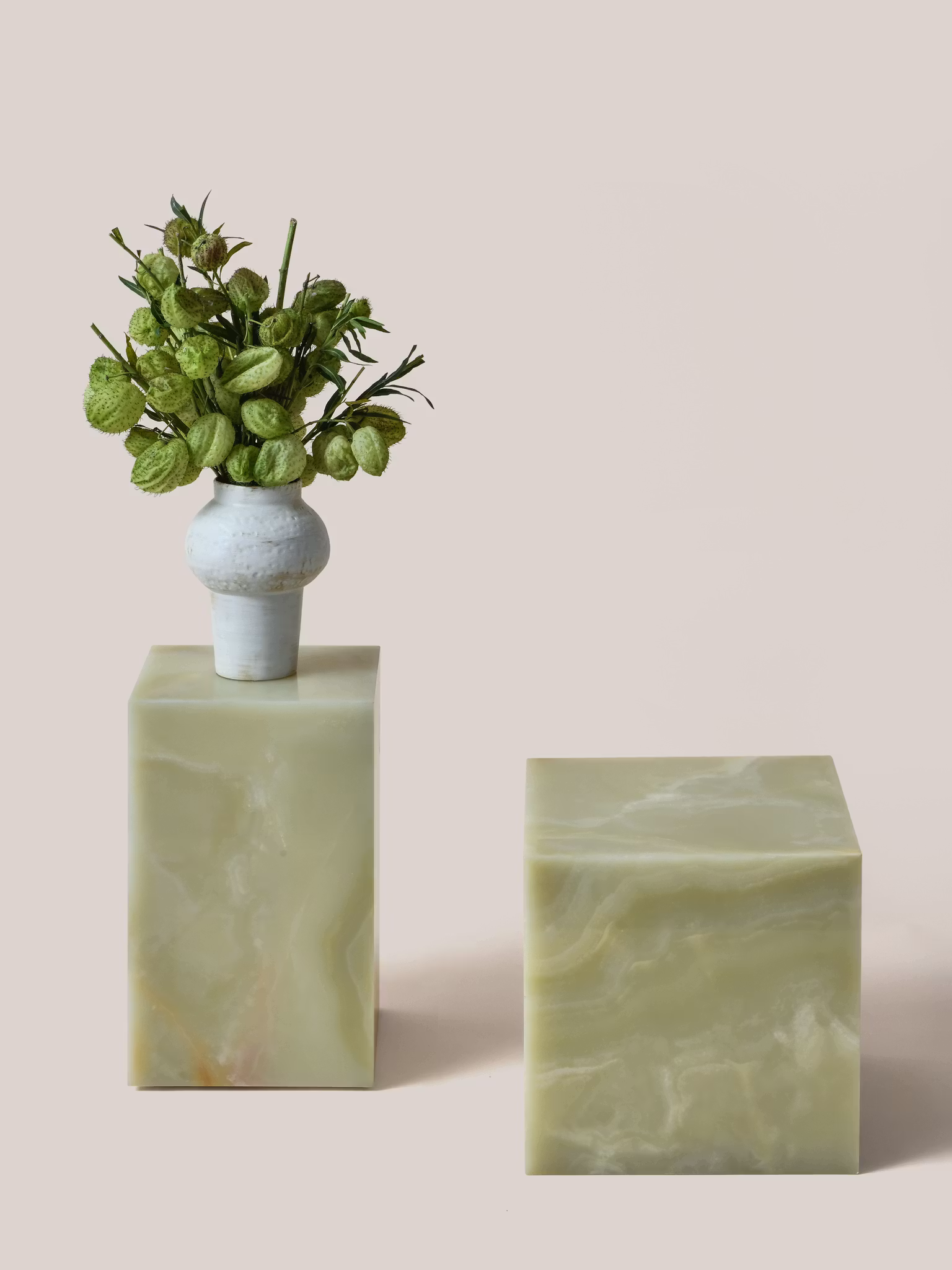 Flair Pedestal  Jade Green Onyx