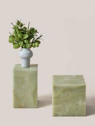 Flair Pedestal  Jade Green Onyx