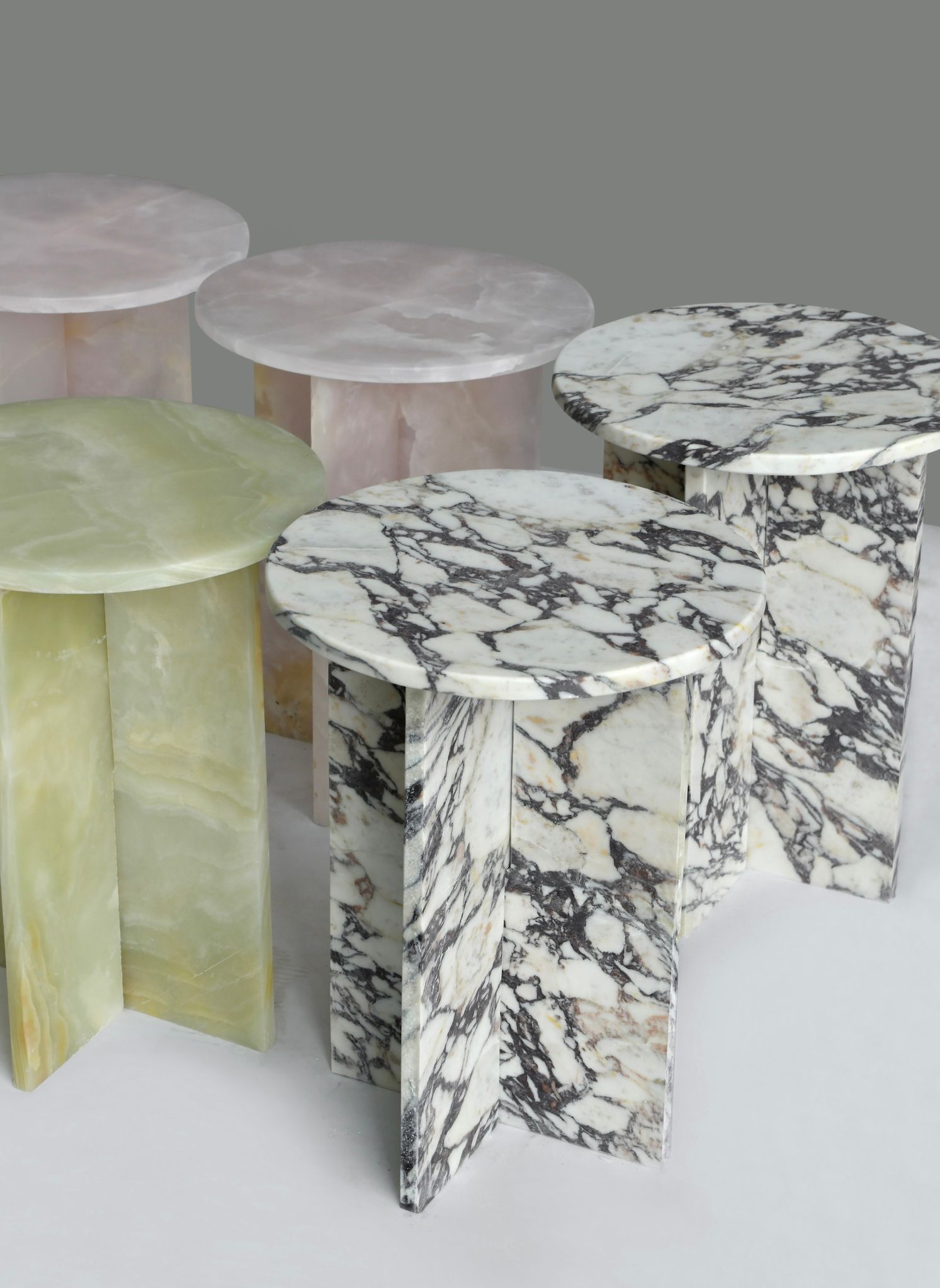 COMO Side Table Pink Onyx