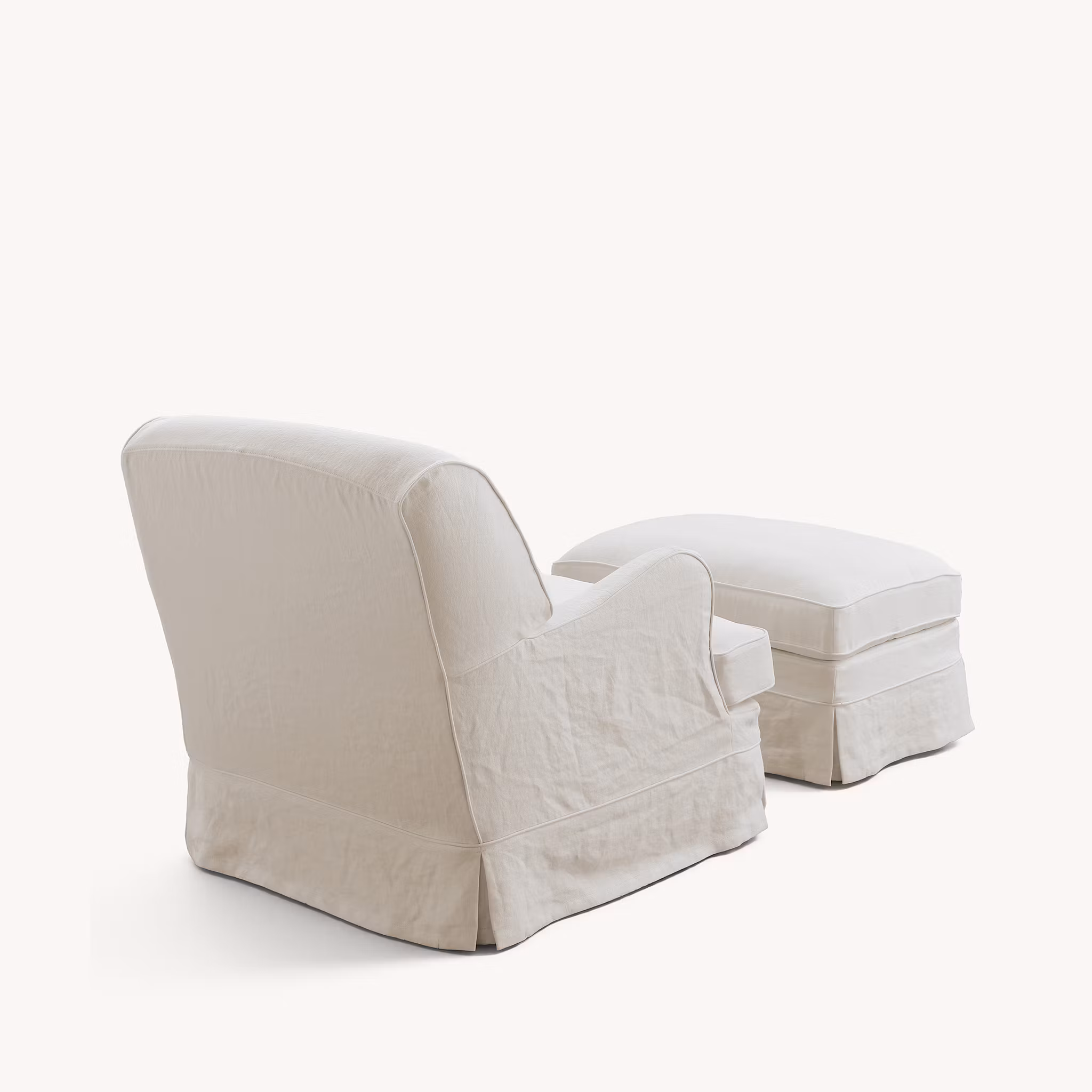 Louis Linen Armchair Warm White