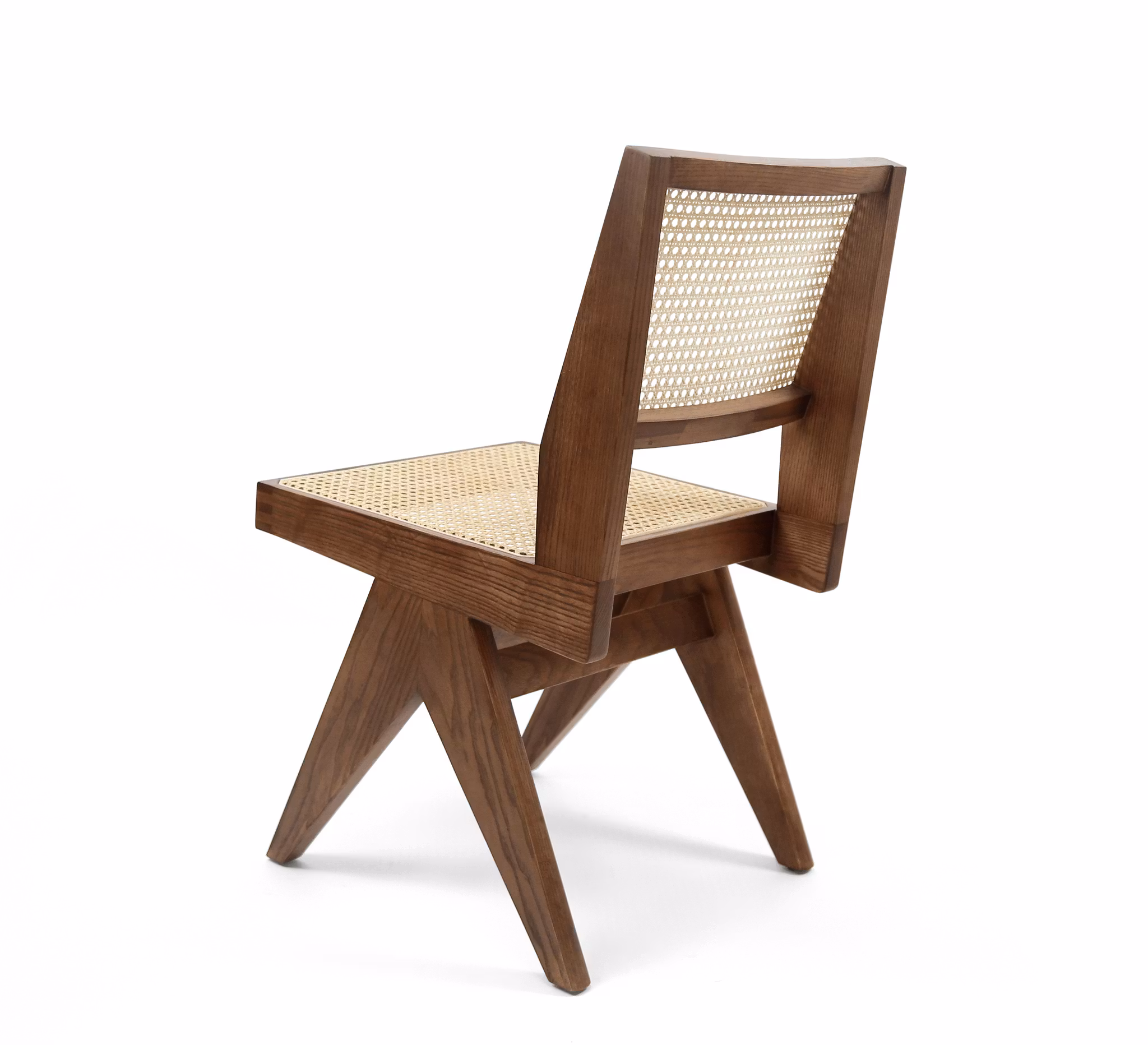 Armless Dining Chair Dark Brown
