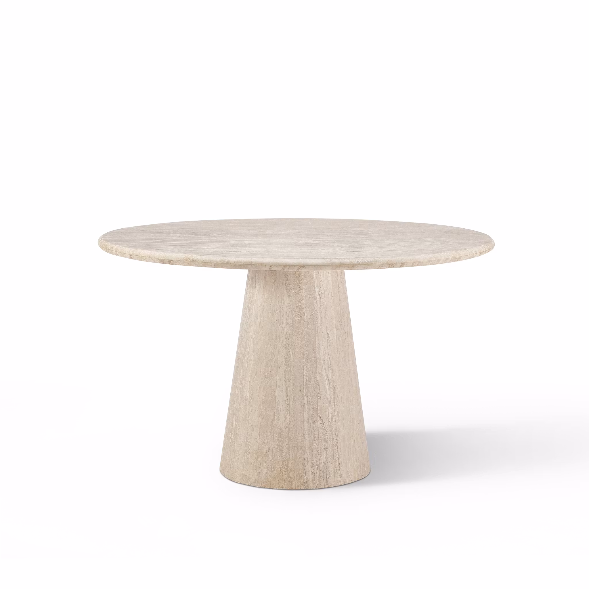 Vera dining table round Travertine