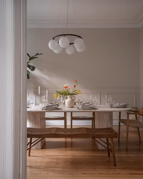 Kelly dining table 240cm Travertine