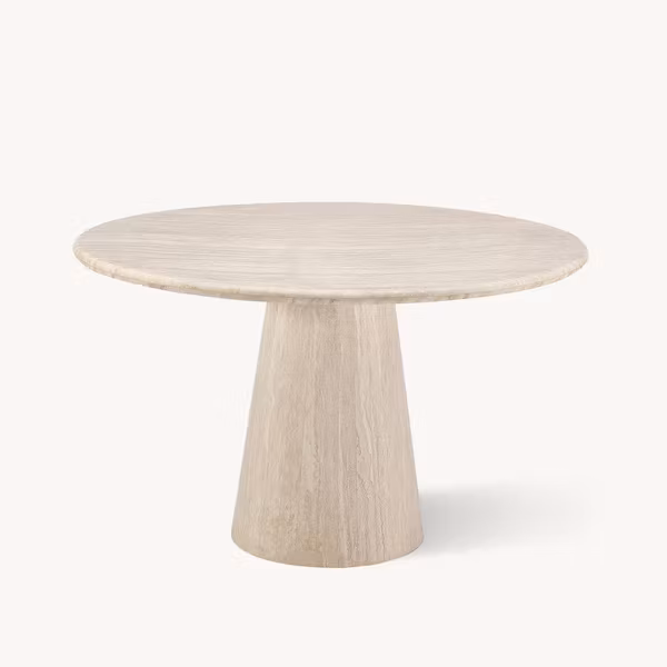 Vera dining table round Travertine