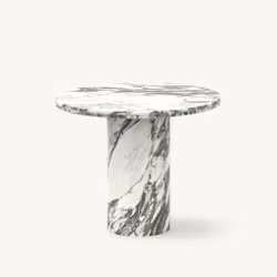 Kelly dining table Arabescato 90cm