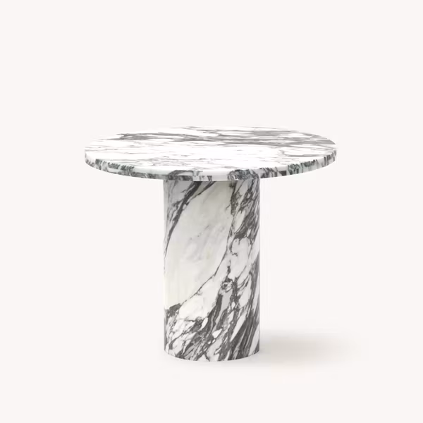 Kelly dining table Arabescato 90cm