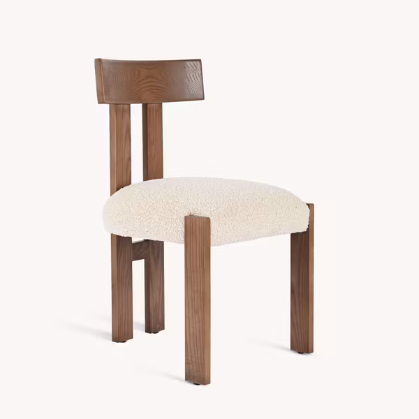 Lexi Dining Chair Brown Bouclé