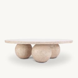 Lucca coffee table solid travertine