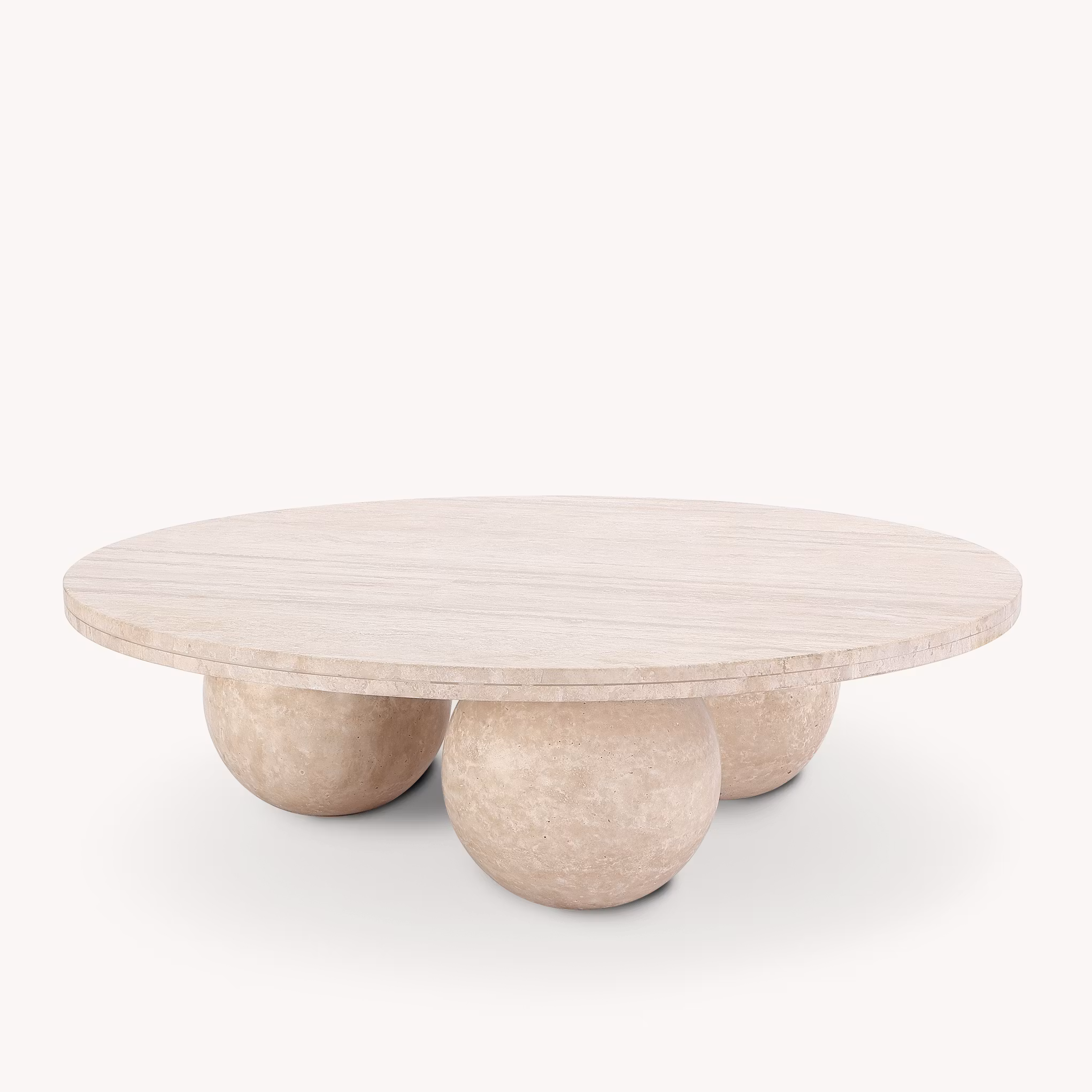 Lucca coffee table solid travertine
