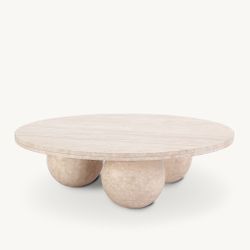 Lucca coffee table solid travertine