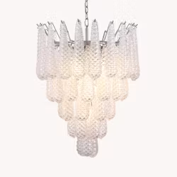 DROP chandelier handblown glass