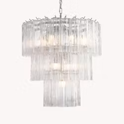 CAPRI chandelier 3 tiers handblown glass