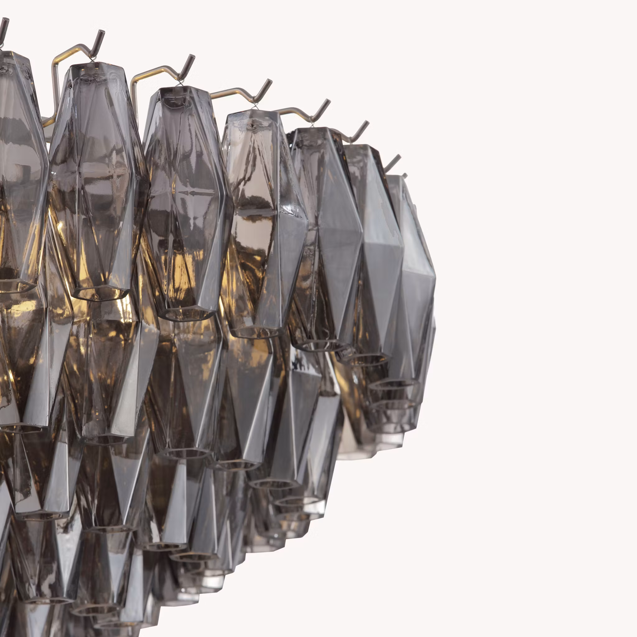 NOMA chandelier smoke handblown glass