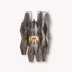 NOMA Wall Lamp smoke handblown glass
