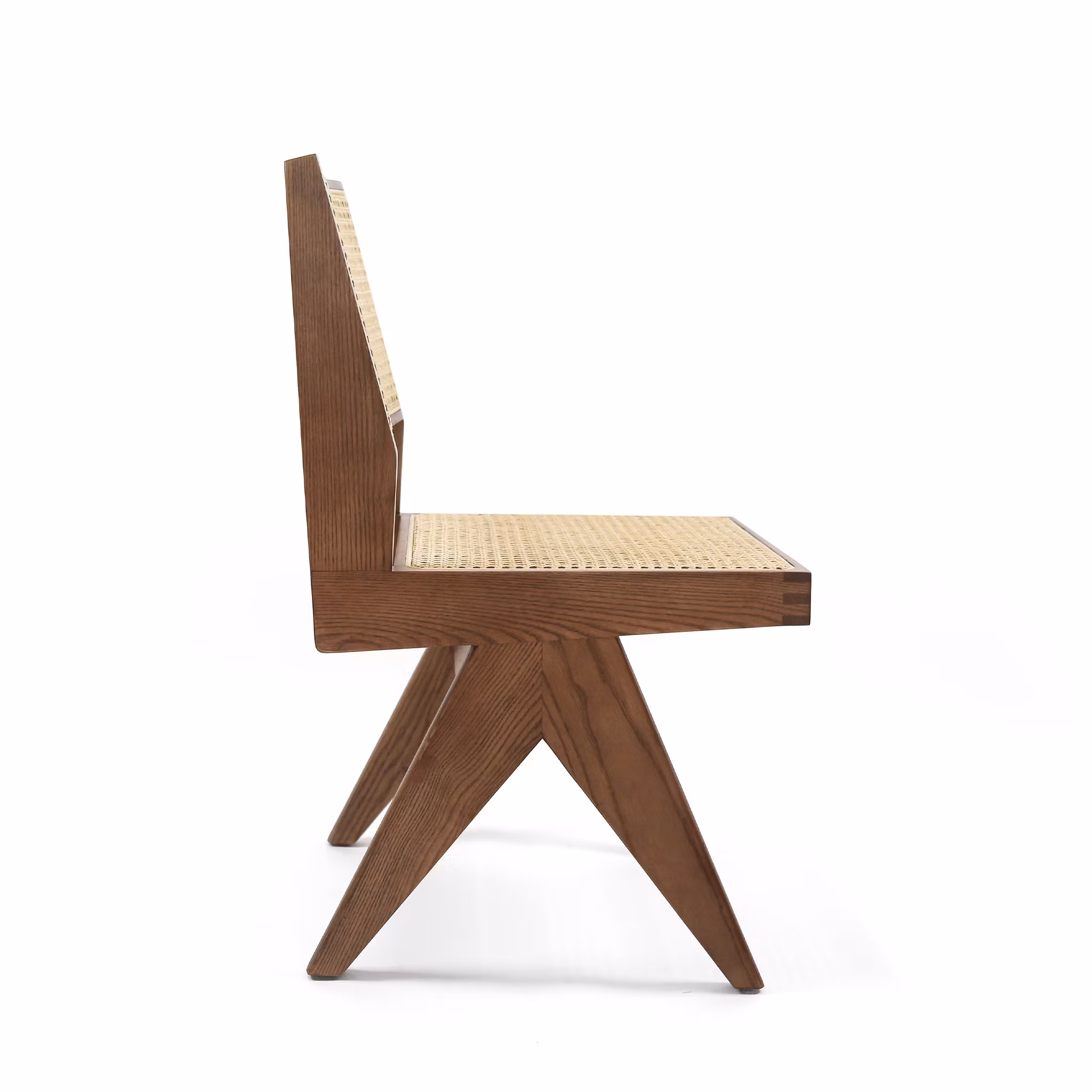 Armless Dining Chair Dark Brown