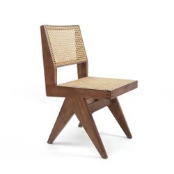 Armless Dining Chair Dark Brown