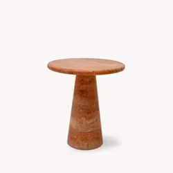 Vera side table red travertine