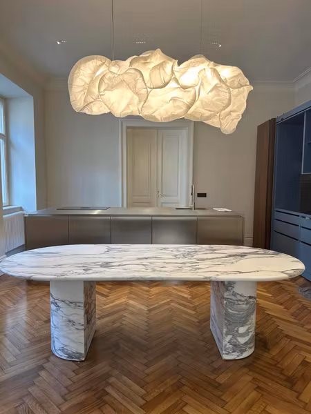 Kelly dining table 240cm Arabescato