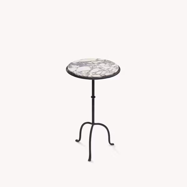 Hand-Forged Martini Table Cacalatta Viola Top