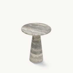 Vera side table silver travertine