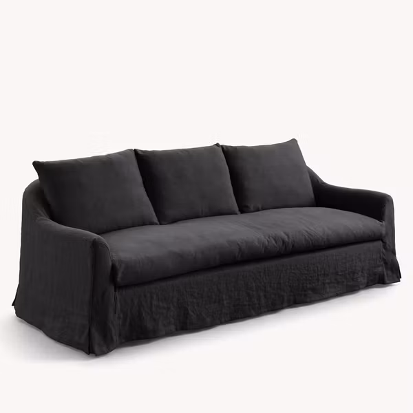 Lori linen sofa Charcoal