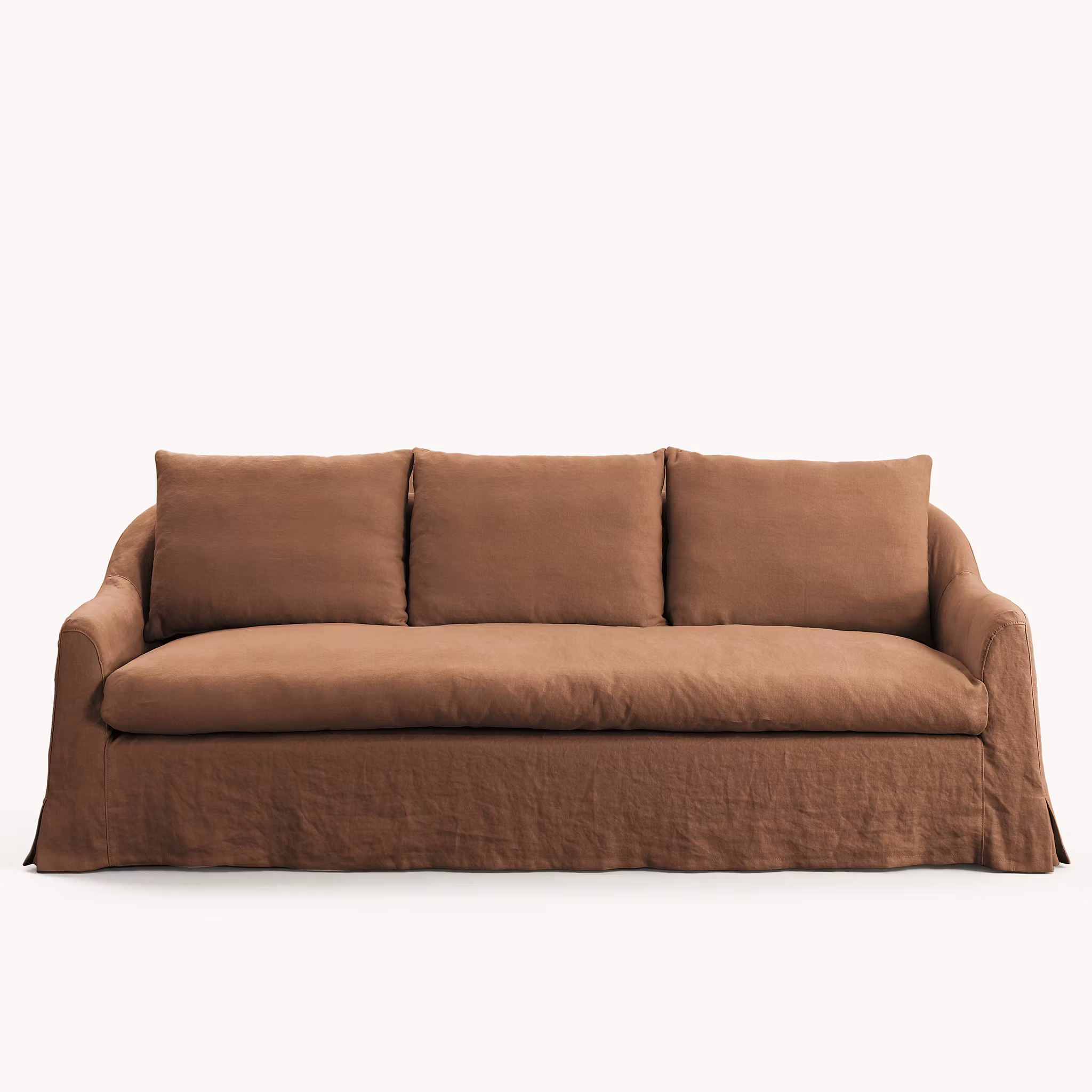 Lori linen sofa Muted rust