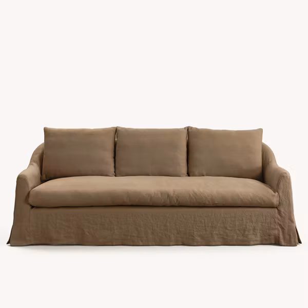 Lori linen sofa Dusty ochre