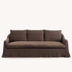 Lori linen sofa walnut