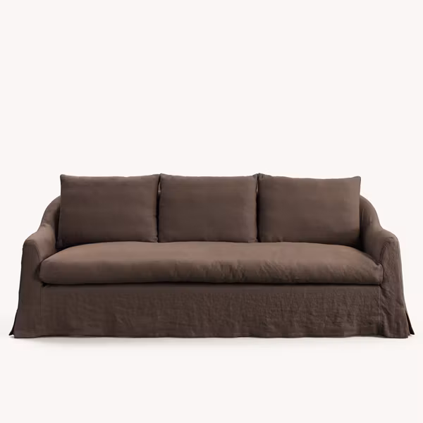 Lori linen sofa walnut