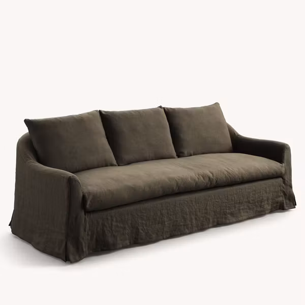Lori linen sofa Olive