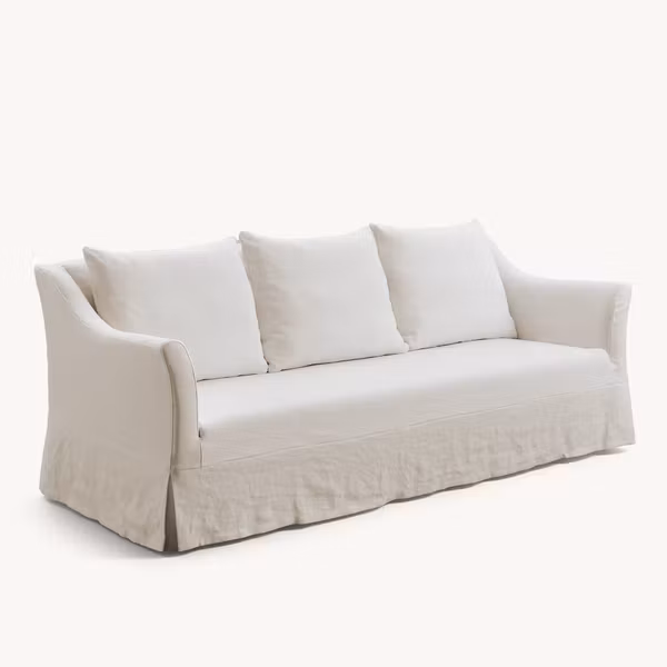 Capri Linen Sofa Warm White