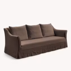 Capri Linen Sofa Walnut