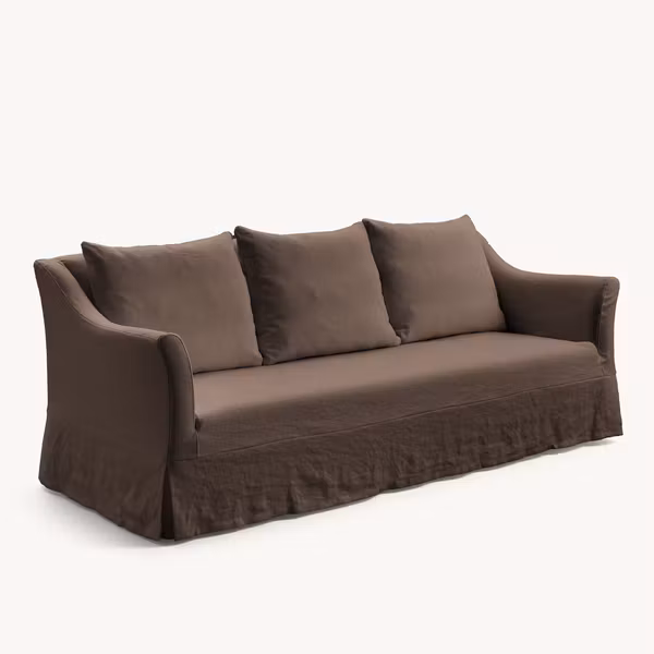 Capri Linen Sofa Walnut